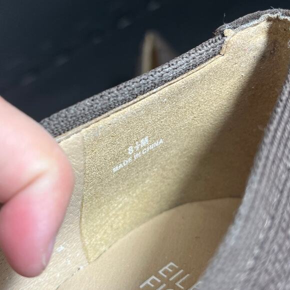 EILEEN FISHER SHOES/PUMPS SIGNY‎ KNIT BROWN SIZE 8.5 BLOCK HEELS - Picture 4 of 8